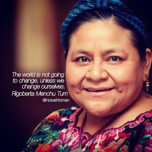 ... receiving the peace prize rigoberta established the rigoberta menchú