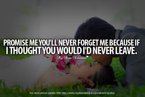 All I Want is You Quotes - Promise me you will never