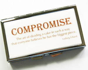... day pill box, Funny quote, Compromise, Ludwig Erhard quote (3996