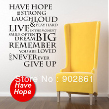 ... HAVE HOPE INSPIRATIONAL WALL STICKER QUOTE Saying Decals 56x75cm