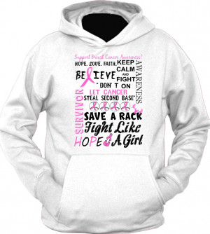 Breast Cancer Mash Up Quote Hoodie
