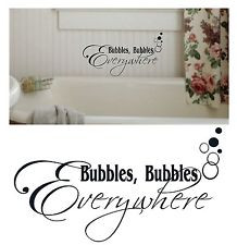 Bubbles Everywhere...saying vinyl decal wall sticker room decor quote ...