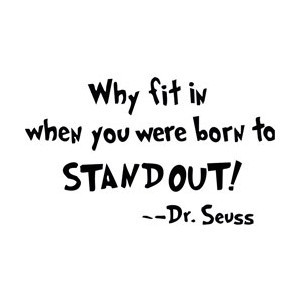 Dr. Seuss 'Why fit in Quote Vinyl Lettering Wall Decor