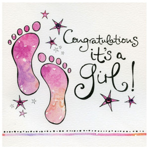 Gallery Collection Congratulations It's A Girl Card S003