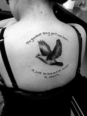 Quoted Dove Tattoo