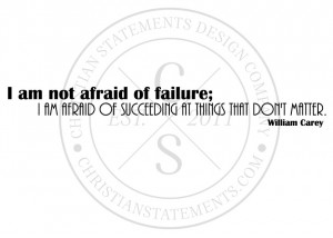 Not Afraid of Failure Vinyl Wall Statement