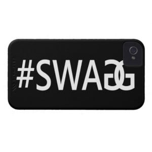 SWAG / SWAGG Funny & Cool Quotes, Trendy Hash Tag iPhone 4 Cover