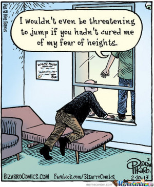 fear of heights from bizarrocomics com