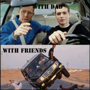 Driving with and without dad