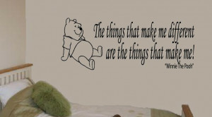 WINNIE THE POOH bear quote, wall art, boy / girl bedroom sticker ...