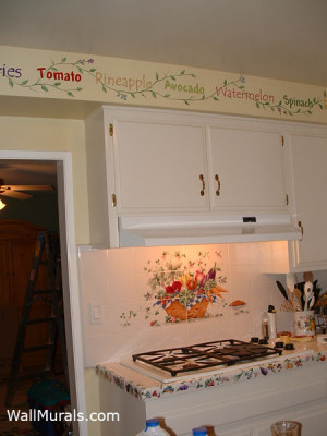 KITCHEN WALL MURALS BY COLETTE - KITCHEN MURALS - BORDERS