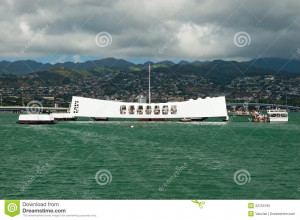 Uss Arizona Memorial Pearl Harbor Honolulu Hawaii Royalty Free