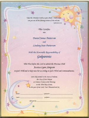 How Get Godparent Certificate Ehow Pictures