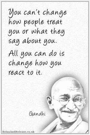 Inspirational Life Quote Gandhi: Yoga Can’t Change How People Treat ...