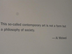 loved all the Ai Weiwei quotes.
