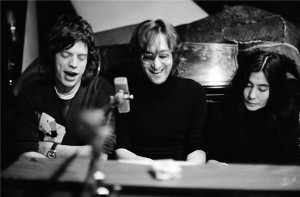 photo:Mick Jagger,John Lennon and Yoko Ono,1972,)*