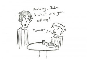 replace sherlock quotes with pancake