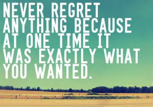 great thought on regrets