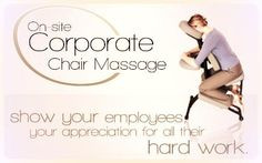 Chair Massage Go to link to get on e-mail list or call for a quote ...