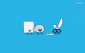 Rock, paper, scissors wallpaper 1280x800