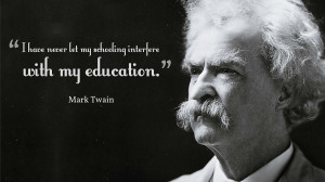 Home » Quotes » Mark Twain - Education Schooling Quotes Wallpaper