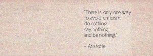 Aristotle Life Quote Avoid Critism Facebook Covers