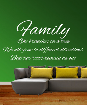 Details about Family Like Branches on a Tree Art Sticker Mural Quote ...