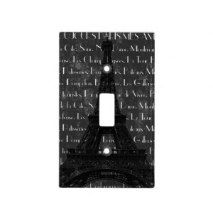 Paris Eiffel Tower with Quotes Switch Plate Cover