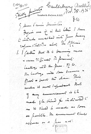 Uncovered: Archbishop Lang's 'smoking gun' secret letter to the Prime ...