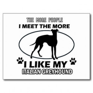 Funny jack italian greyhound designs post cards