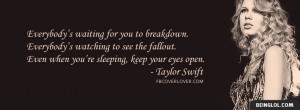 Eyes Open by Taylor Swift Lyrics Facebook Timeline Cover
