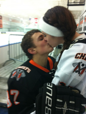 me love girlfriend boyfriend Hockey braids ice hockey bauer chiefs