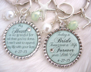 MOTHER of the BRIDE Gift for Mother In Law MIL Gift Green Wedding date ...
