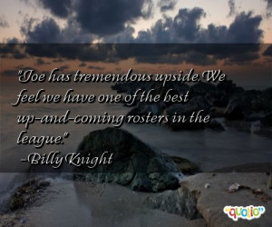 ... we feel we have one of the best up and coming rosters in the league