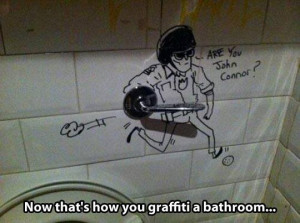 Funny Memes – Graffiti a bathroom