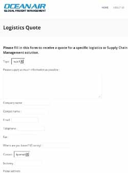 Please choose Transport Quote or Logistics Quote
