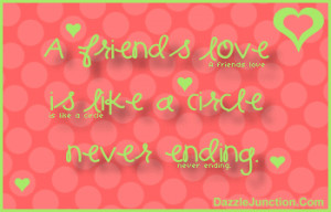 Friendship Never Ending Circle quote