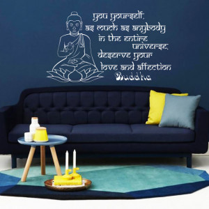 You yourself, as much as anybody Buddha Quote Yoga Lotus Flower Decals ...