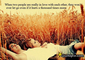 When Two People Are Really In Love With Each Other, They Won\