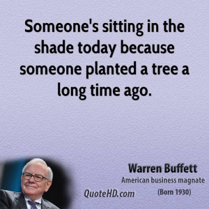 warren buffet quote about shade