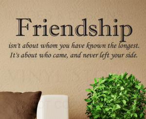 -Quote-Decal-Sticker-Vinyl-Lettering-Friendship-Never-Left-Your-Side ...