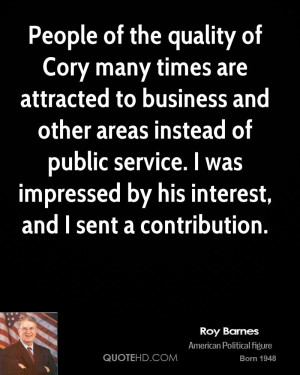 People of the quality of Cory many times are attracted to business and ...