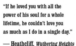 In this quote Heathcliff is trying to tell Catherine that Edgar could ...
