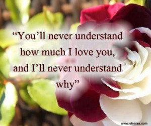 Love Quotes-You’ll never understand how much i love you..