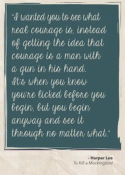 Courage - Harper Lee Famous Author Quotation posters