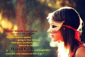 Happy Mardi Gras Sayings, Phrases, Quotes 2014 Cute Girl in mask ...
