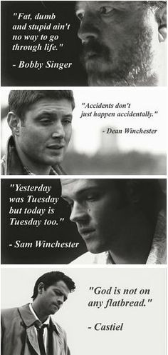 Singer Quotes, Dean Quotes Supernatural, Supernatural Castiel Quotes ...