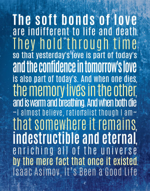 Asimov Love Quote Print