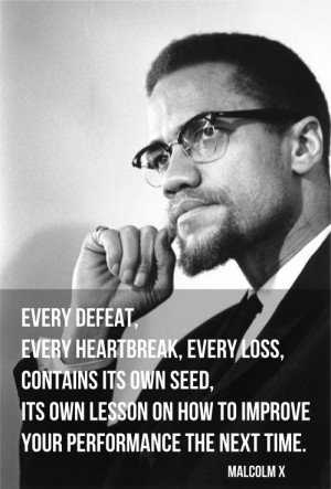 ... lesson on how to improve your performance the next time. – Malcolm X