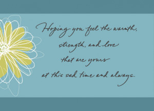 Teal Flower Sympathy – American Greetings – Sympathy Card